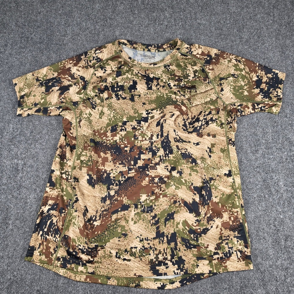 Sitka Core Lightweight Crew Mens XL Camo Short Sleeve Hunting Shirt 10065 READ